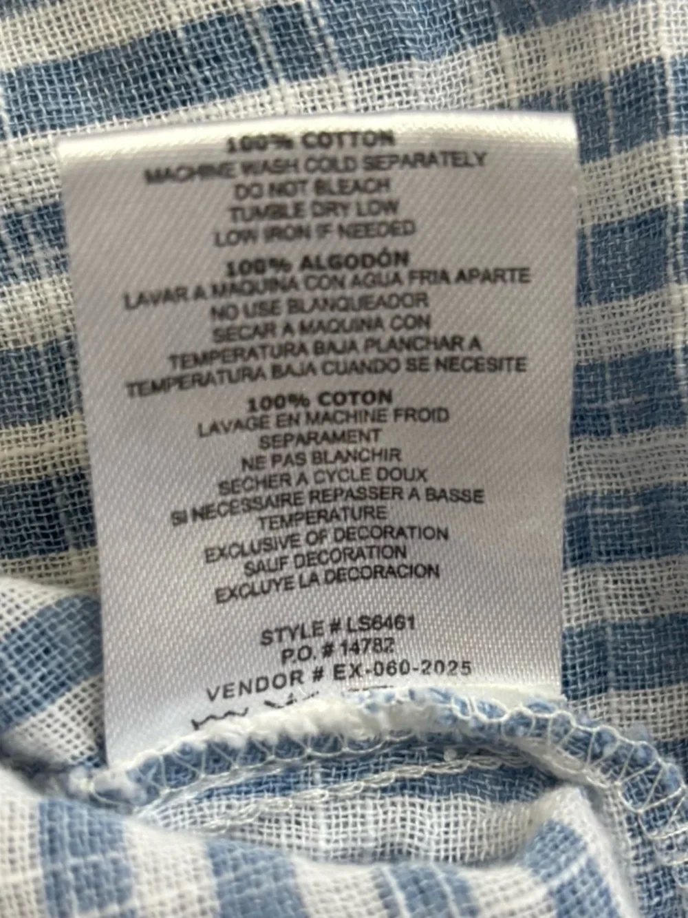 Turks & Caicos Blue White Stripe Cotton Button Down Swim Cover Up Shirt Size XL
